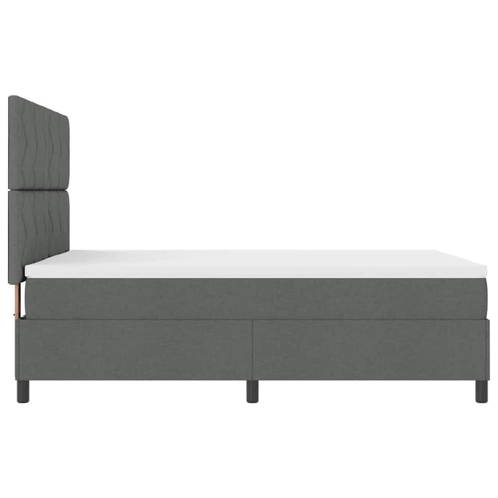 Box spring seng med hovedgærde Mørkegrå 160 x 200 cm Stof