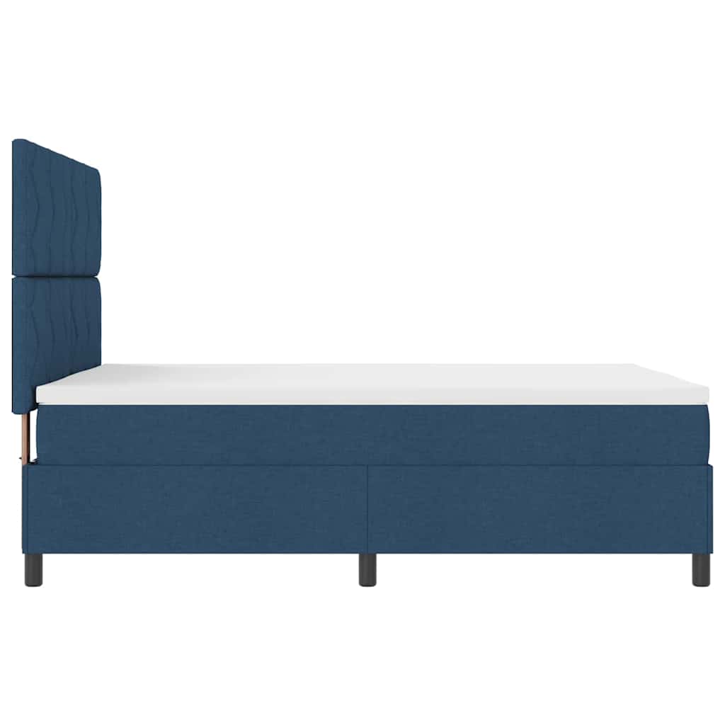 Box spring seng med hovedgærde Blå 160 x 200 cm Stof