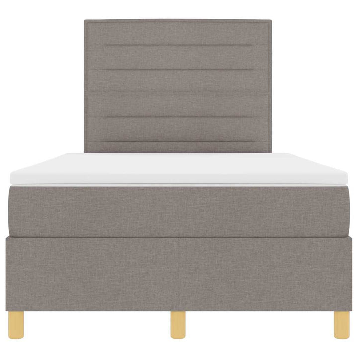 Box spring seng med madras Gråbrun 120 x 190 cm Stof