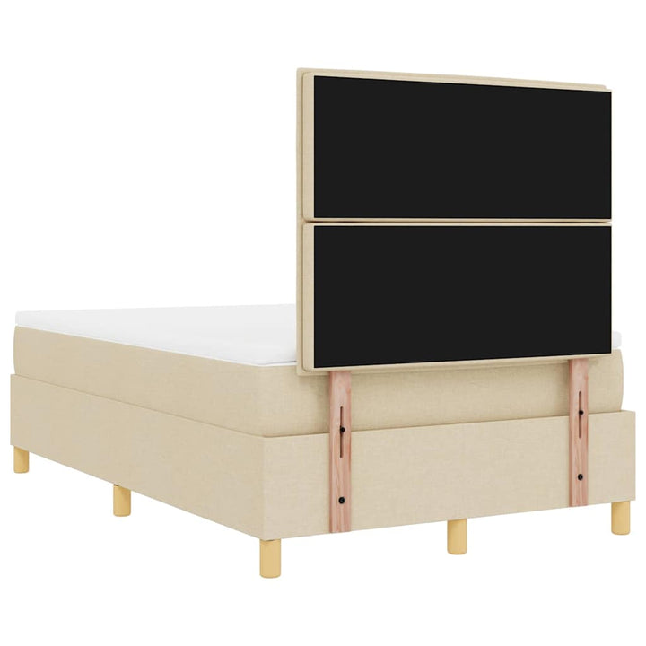 Box spring seng med madras Creme 120 x 190 cm Stof