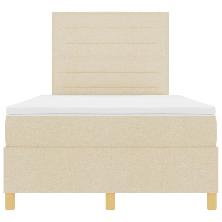 Box spring seng med madras Creme 120 x 190 cm Stof