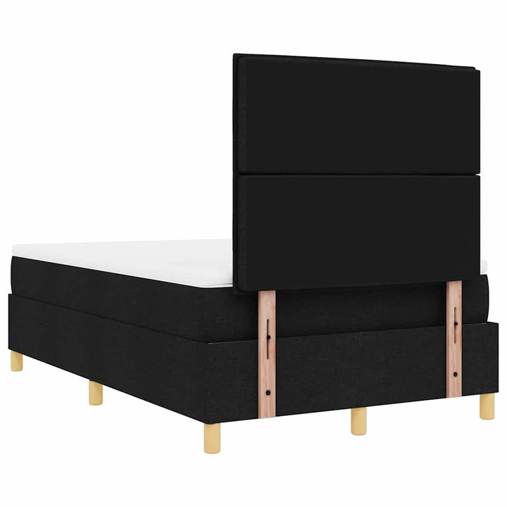 Box spring seng med madras Sort 120 x 200 cm Stof