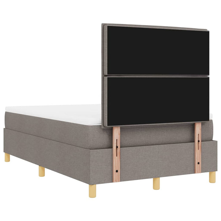 Box spring seng med madras Gråbrun 120 x 200 cm Stof