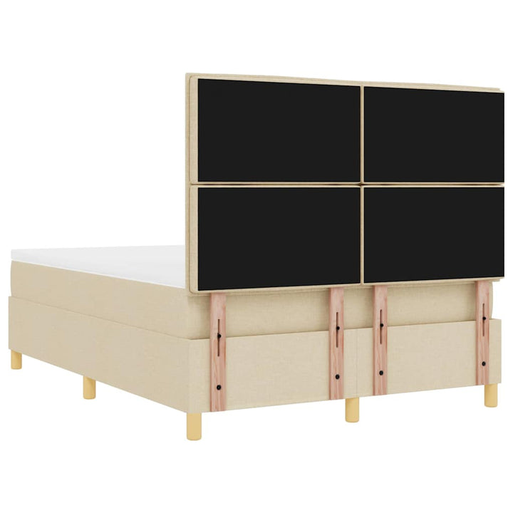 Box spring seng med madras Creme 140 x 200 cm Stof