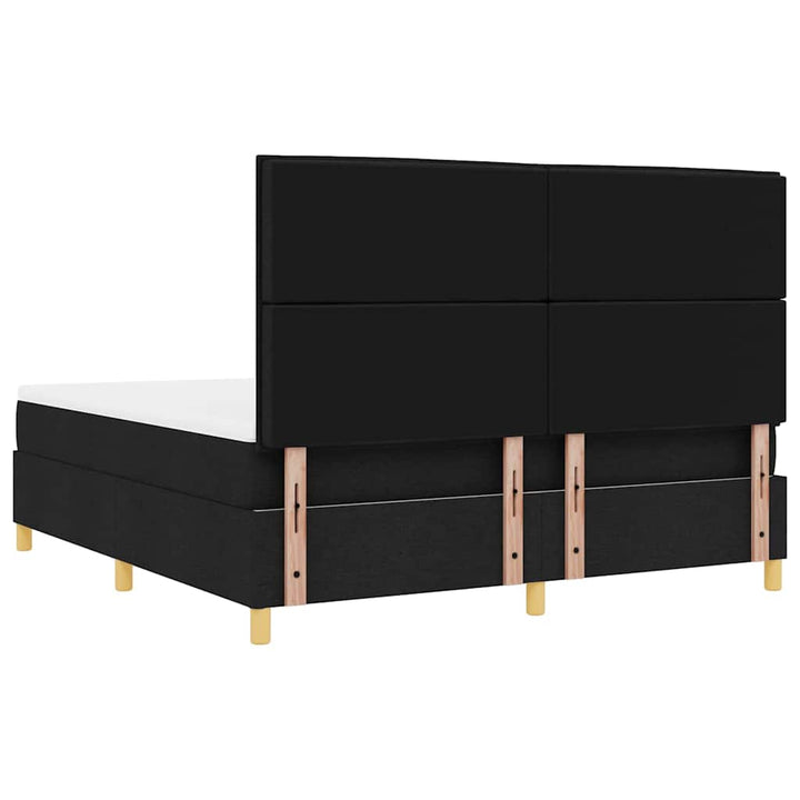 Box spring seng med madras Sort 180 x 200 cm Stof