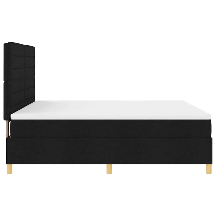 Box spring seng med madras Sort 180 x 200 cm Stof