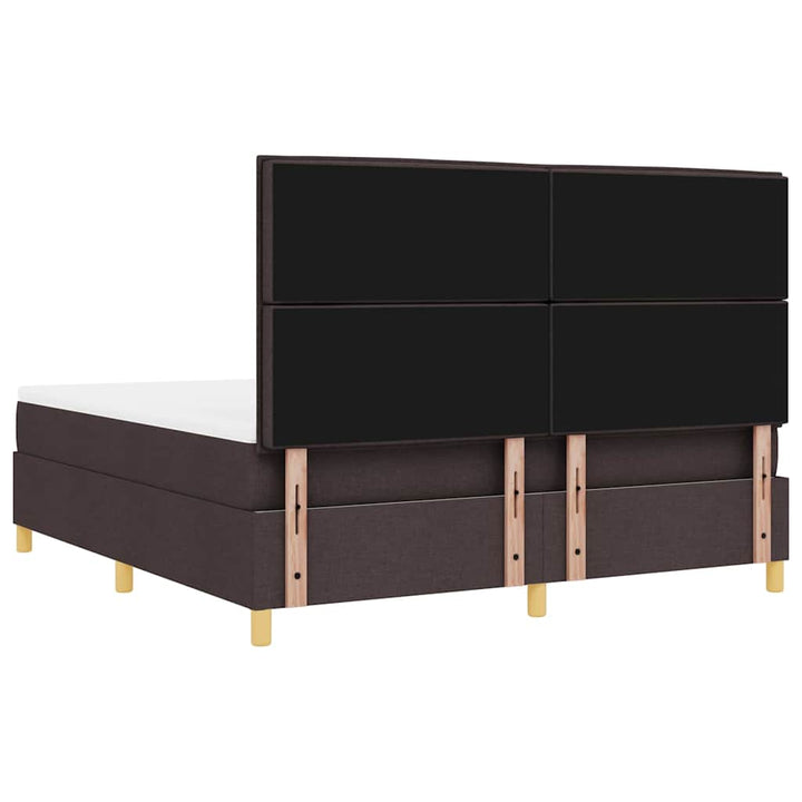 Box spring seng med madras Mørk Brun 180 x 200 cm Stof