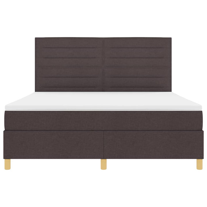 Box spring seng med madras Mørk Brun 180 x 200 cm Stof