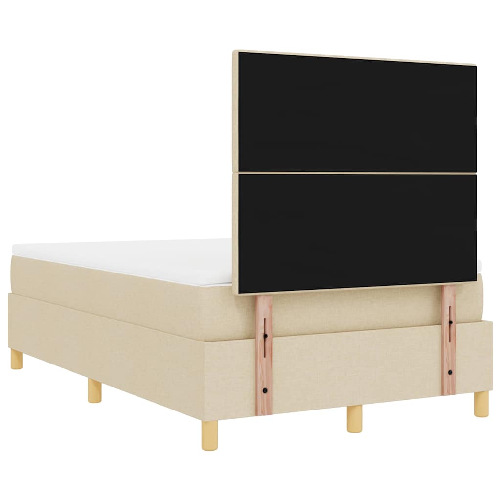 Box spring seng med madras Creme 120 x 190 cm Stof