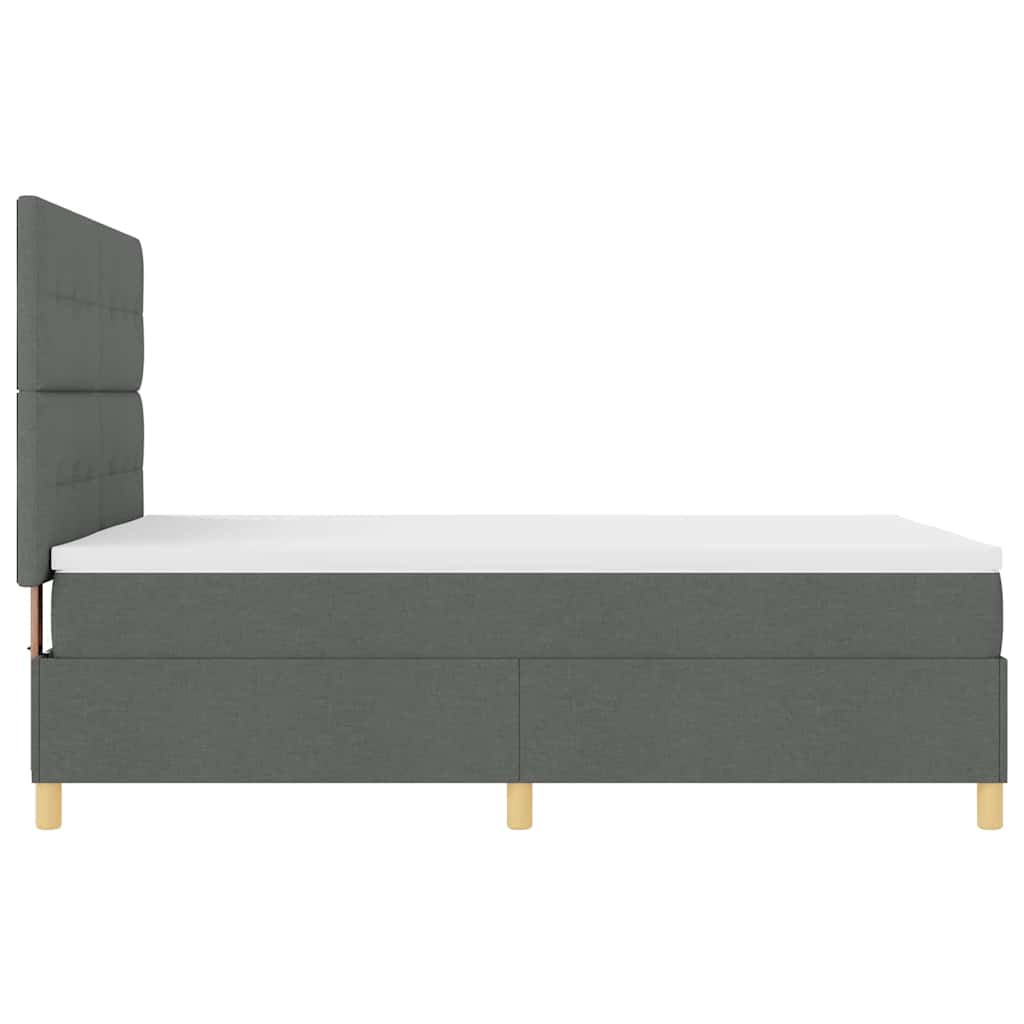 Box spring seng med madras Mørkegrå 140 x 190 cm Stof