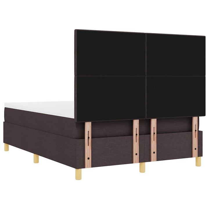 Box spring seng med madras Mørk Brun 140 x 190 cm Stof