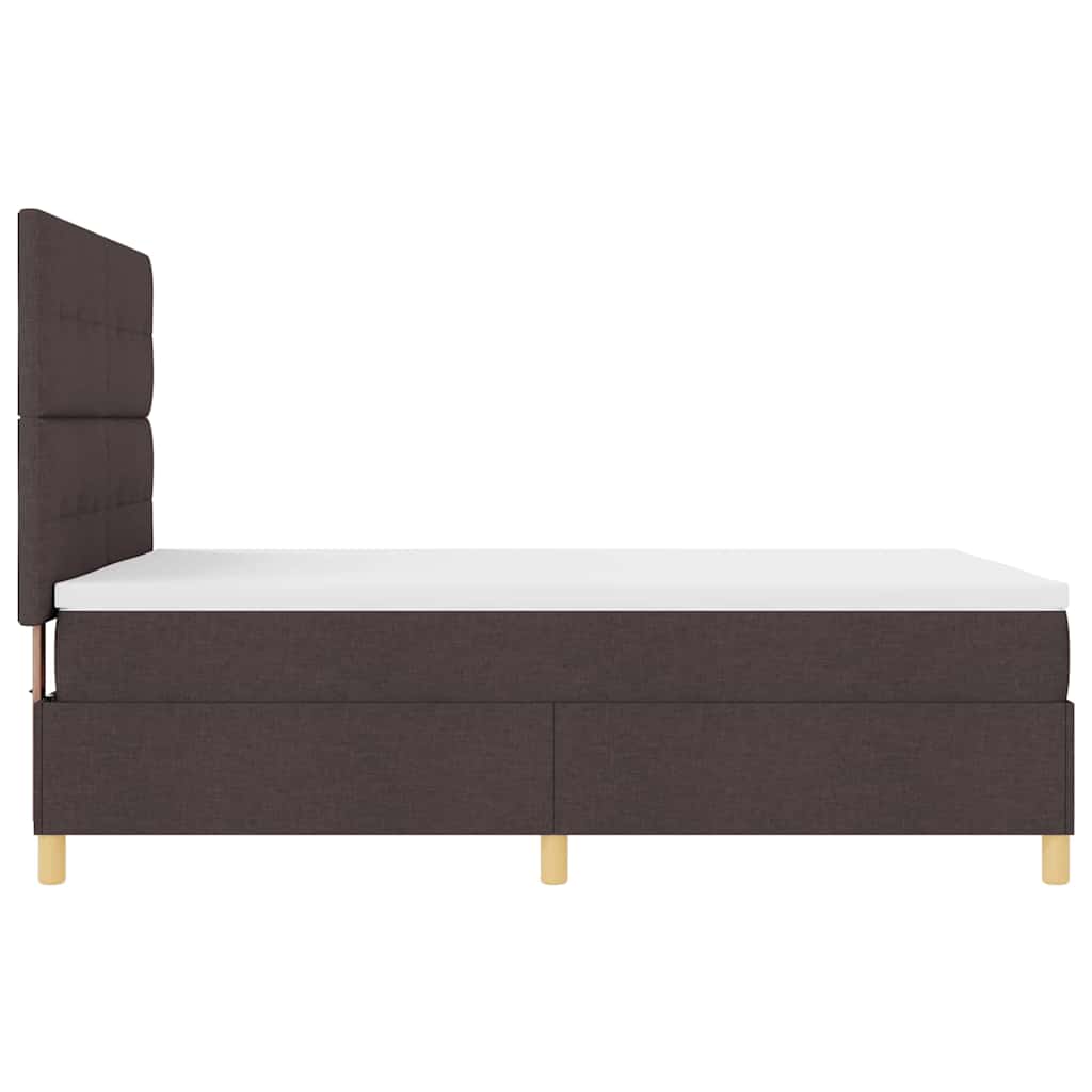 Box spring seng med madras Mørk Brun 160 x 200 cm Stof