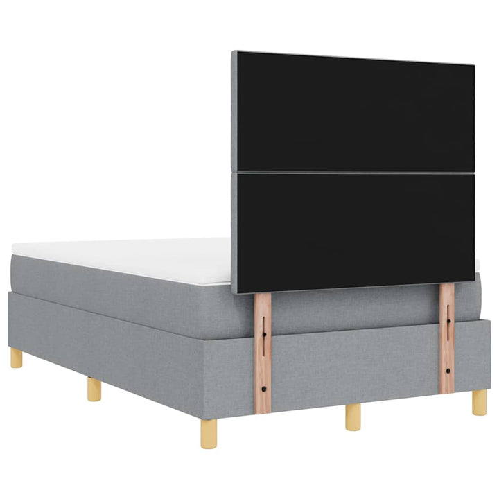 Box spring seng med madras Lysegrå 120 x 190 cm Stof
