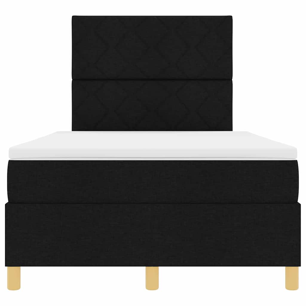 Box spring seng med madras Sort 120 x 190 cm Stof
