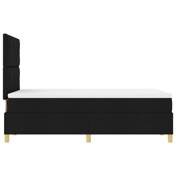 Box spring seng med madras Sort 120 x 190 cm Stof
