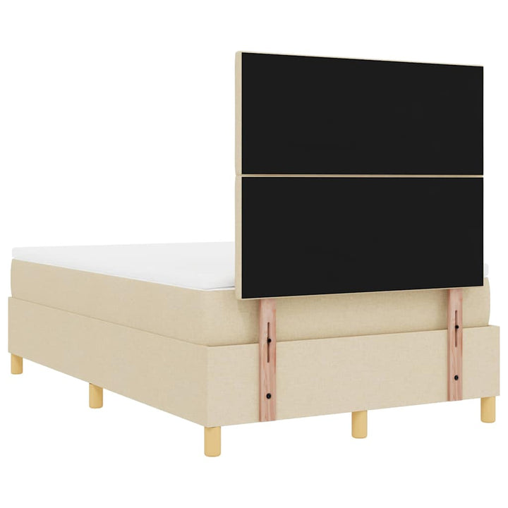 Box spring seng med madras Creme 120 x 190 cm Stof