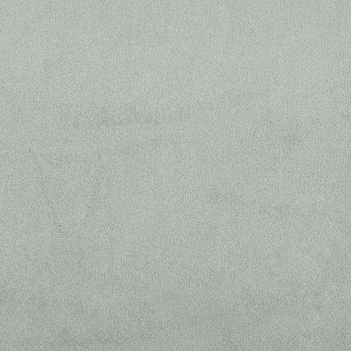 Box spring seng med hovedgærde Lysegrå 80 x 200 cm Fløjl
