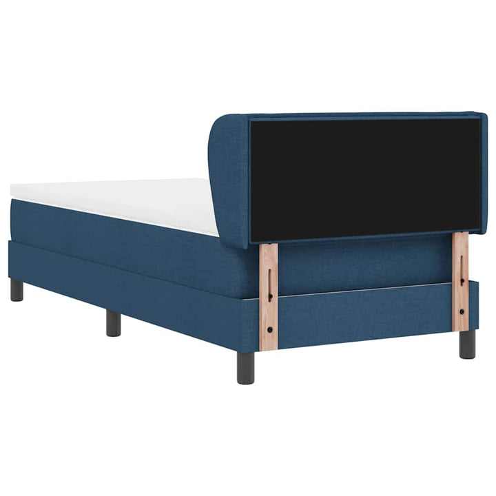 Box spring seng med madras med hovedgærde Blå 100 x 200 cm Stof