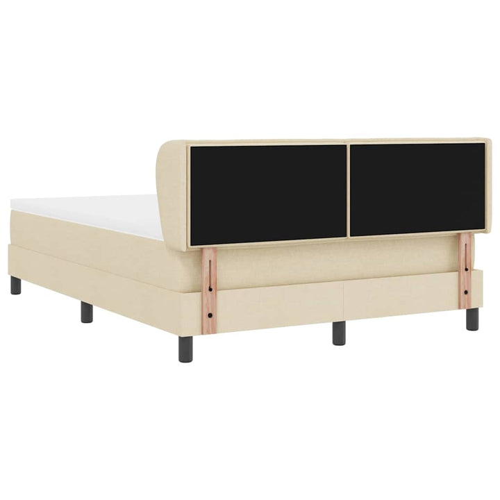Box spring seng med madras Creme 140 x 190 cm Stof