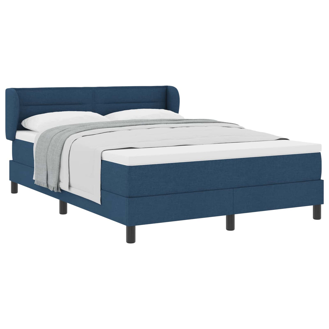 Box spring seng med hovedgærde Blå 140 x 190 cm Stof