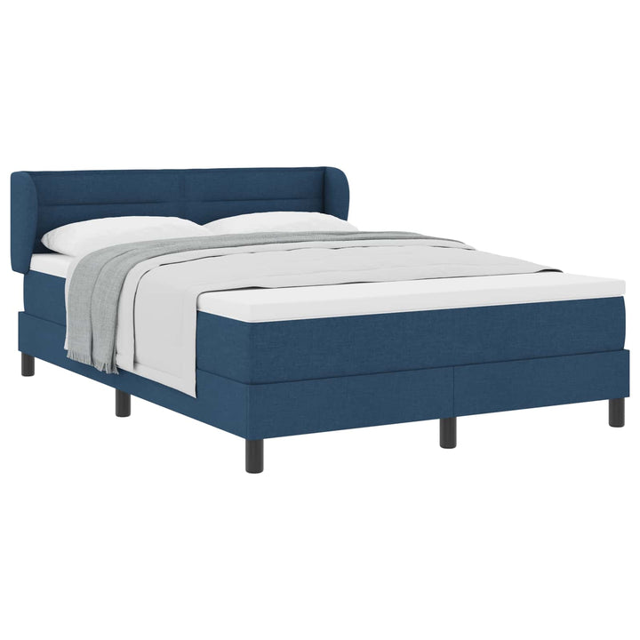 Box spring seng med hovedgærde Blå 140 x 190 cm Stof