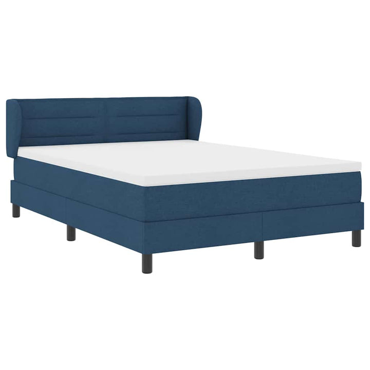 Box spring seng med hovedgærde Blå 140 x 190 cm Stof