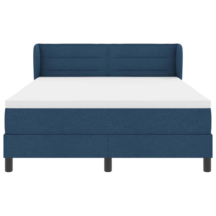 Box spring seng med hovedgærde Blå 140 x 190 cm Stof