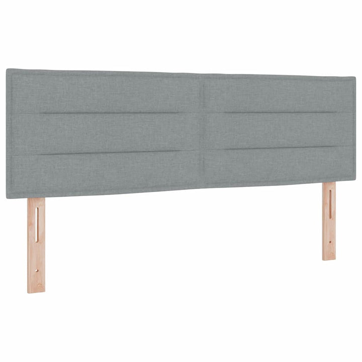 Box spring seng med madras Lysegrå 140 x 200 cm Stof