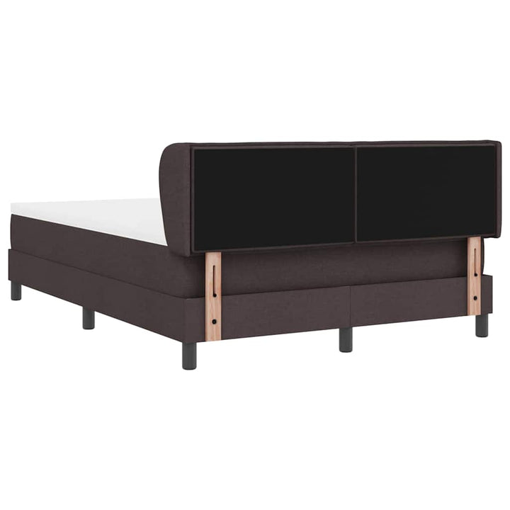 Box spring seng med hovedgærde Mørk Brun 140 x 200 cm Stof