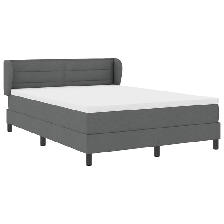 Box spring seng med madras Mørkegrå 160 x 200 cm Stof