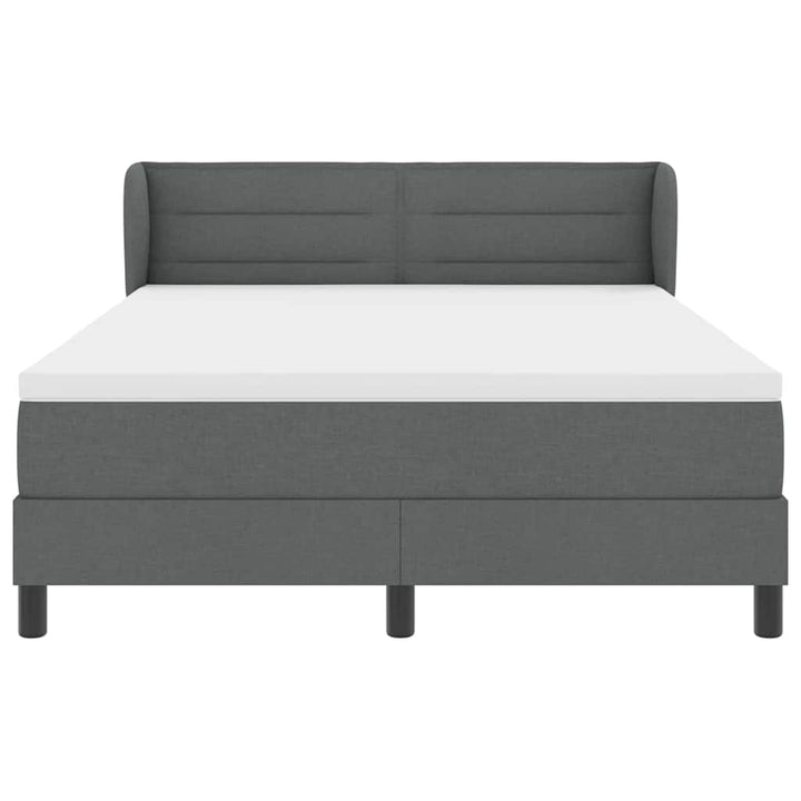 Box spring seng med madras Mørkegrå 160 x 200 cm Stof