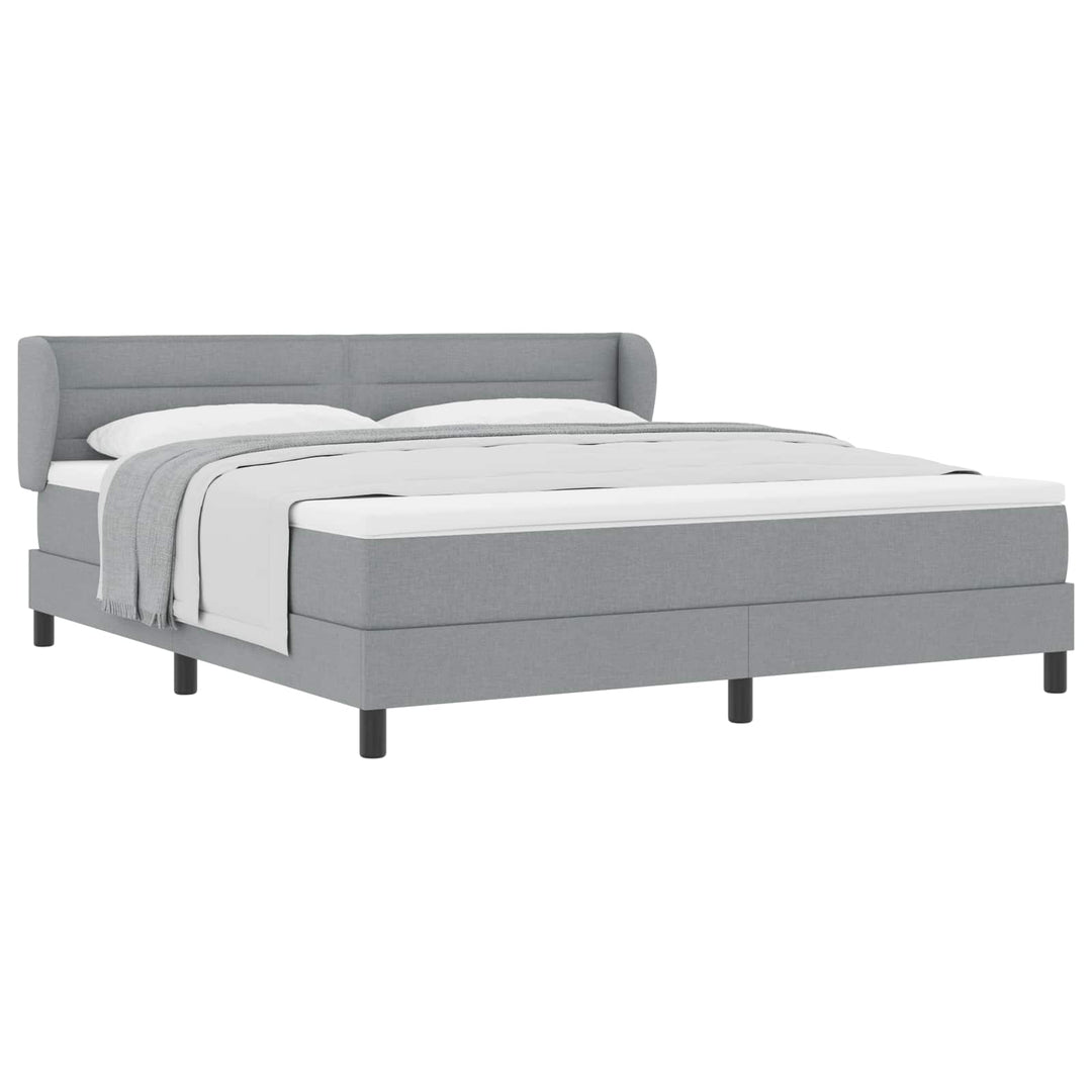 Box spring seng med madras Lysegrå 180 x 200 cm Stof