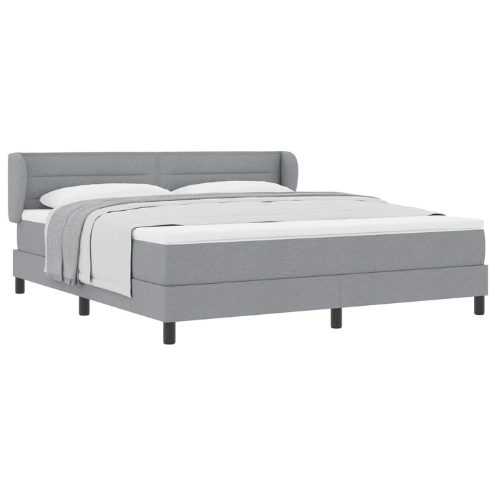 Box spring seng med madras Lysegrå 180 x 200 cm Stof