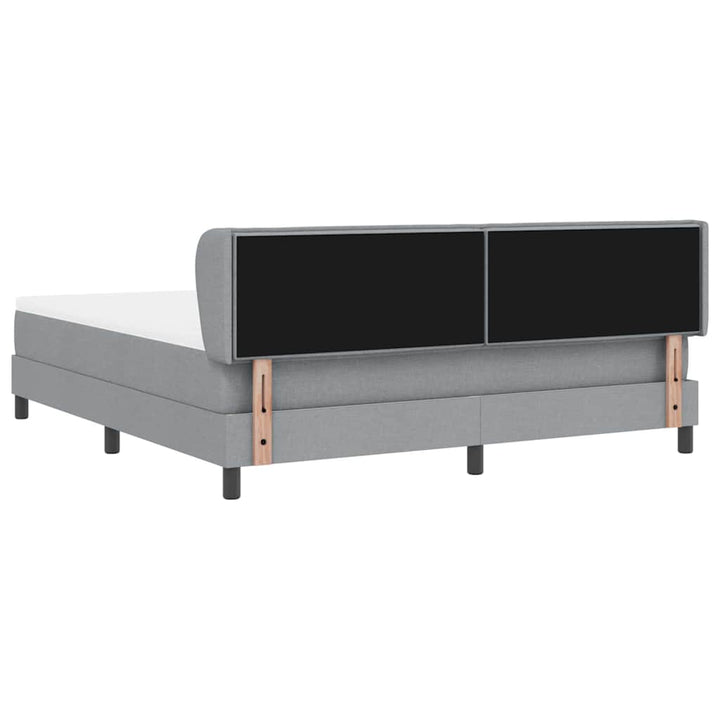 Box spring seng med madras Lysegrå 180 x 200 cm Stof