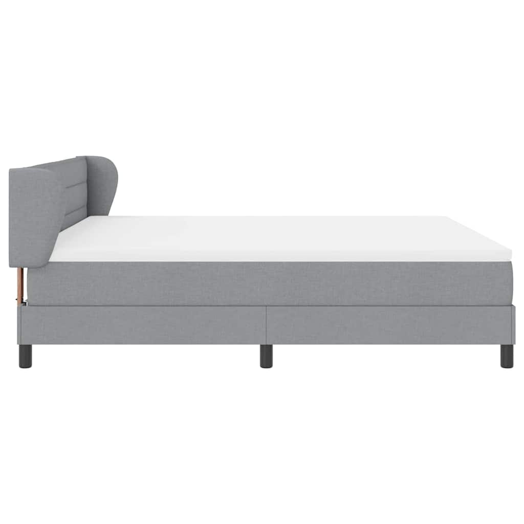 Box spring seng med madras Lysegrå 180 x 200 cm Stof
