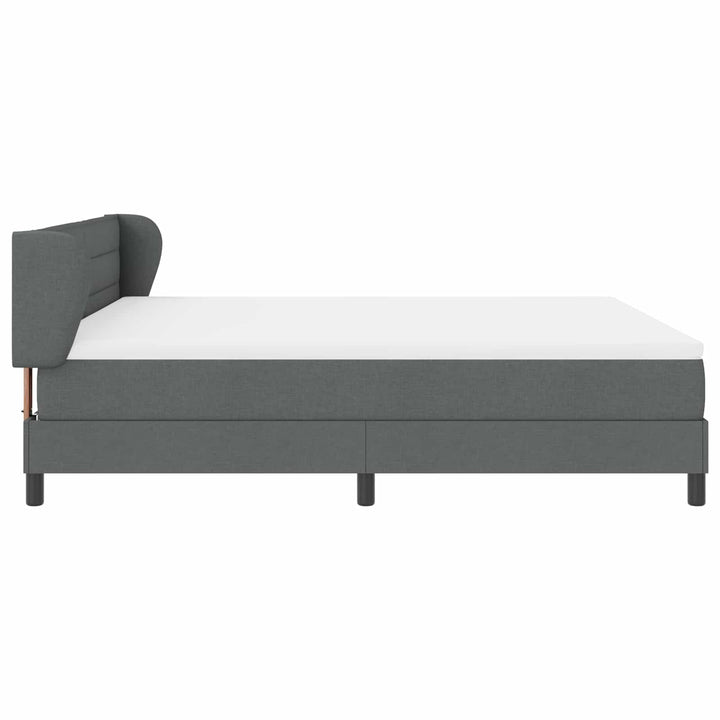 Box spring seng med madras Mørkegrå 180 x 200 cm Stof