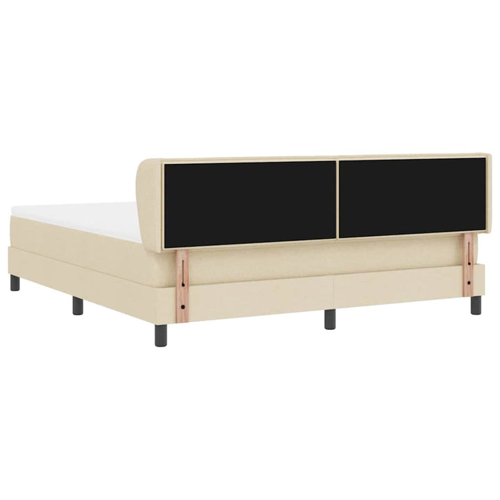 Box spring seng med madras Creme 180 x 200 cm Stof