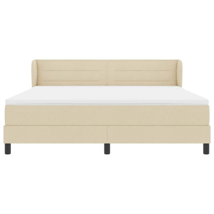 Box spring seng med madras Creme 180 x 200 cm Stof