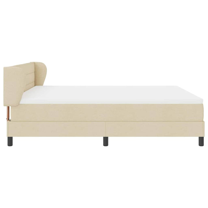 Box spring seng med madras Creme 180 x 200 cm Stof