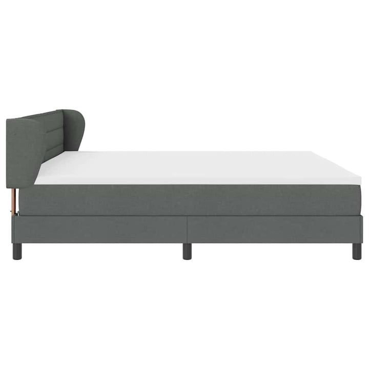 Box spring seng med madras Mørkegrå 200 x 200 cm Stof