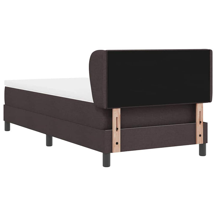 Box spring seng med madras Mørk Brun 80 x 200 cm Stof