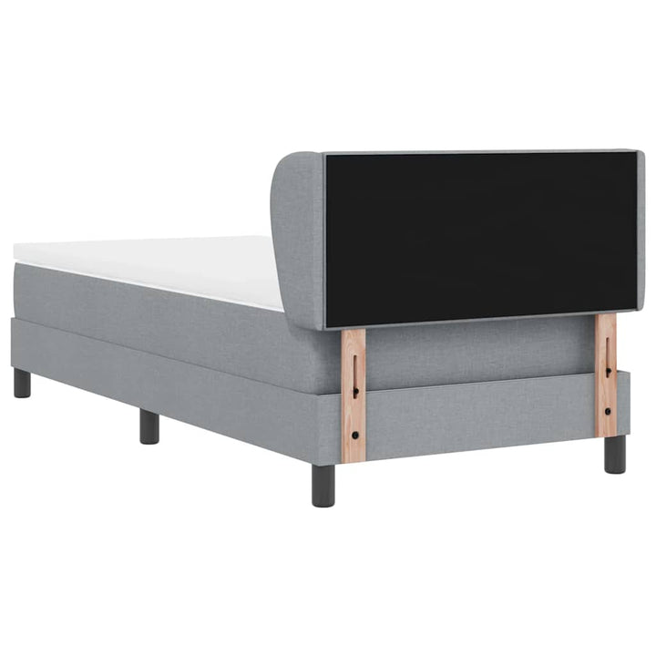 Box spring seng med madras Lysegrå 90 x 190 cm Stof