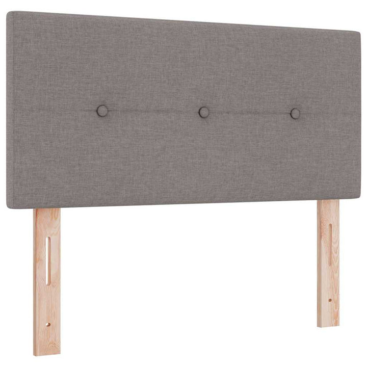 Box spring seng med hovedgærde Gråbrun 90 x 190 cm Stof