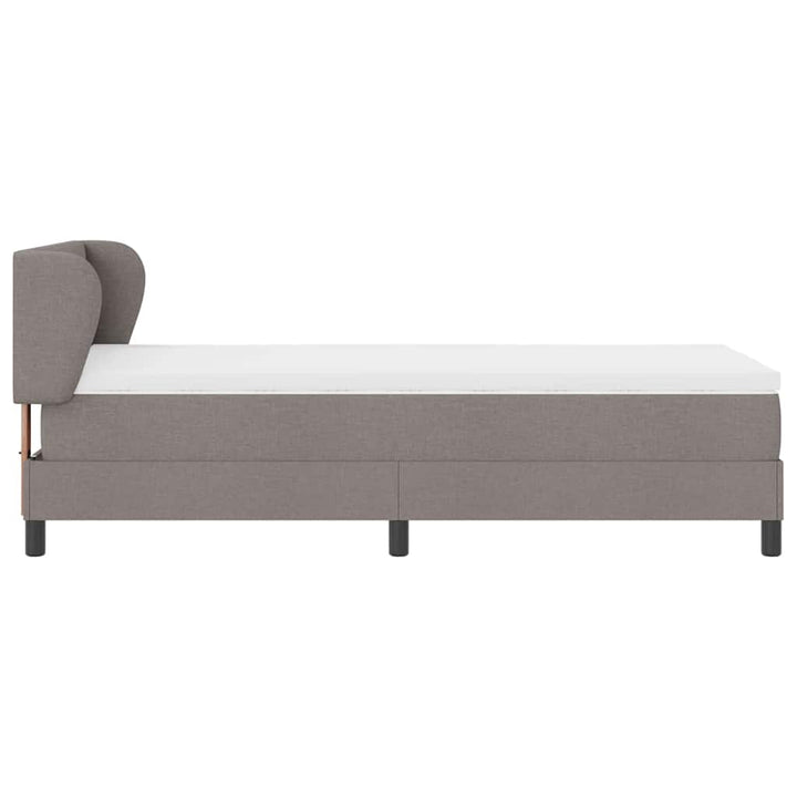 Box spring seng med hovedgærde Gråbrun 90 x 190 cm Stof