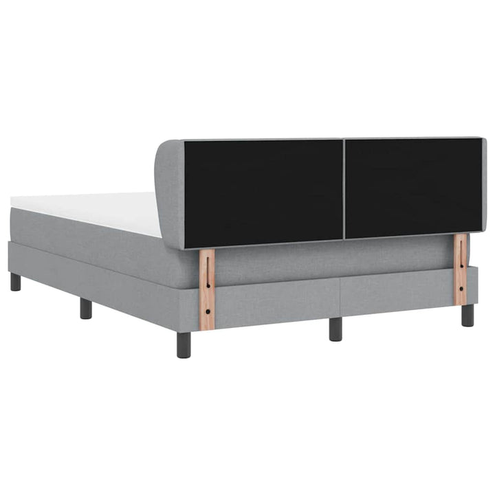 Box spring seng med madras Lysegrå 140 x 190 cm Stof