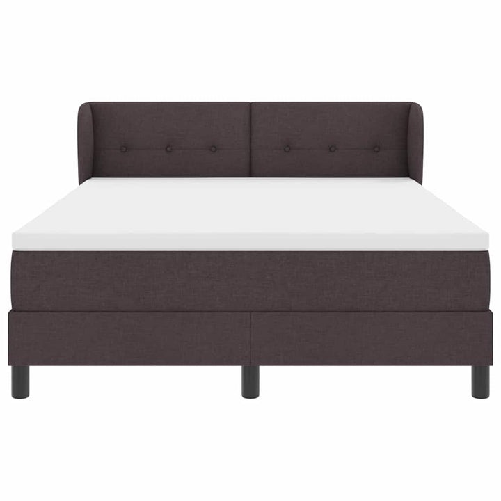 Box spring seng med madras Mørk Brun 140 x 190 cm Stof