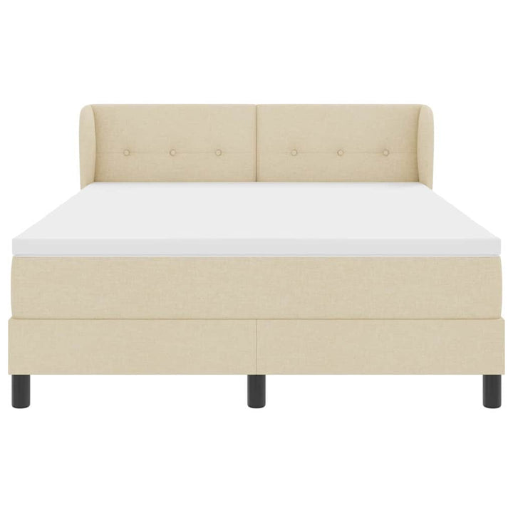 Box spring seng med madras Creme 140 x 200 cm Stof