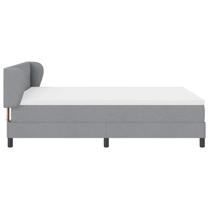 Box spring seng med madras Lysegrå 160 x 200 cm Stof