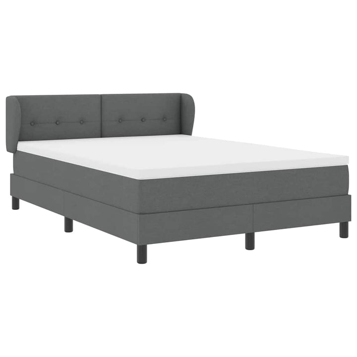 Box spring seng med madras Mørkegrå 160 x 200 cm Stof
