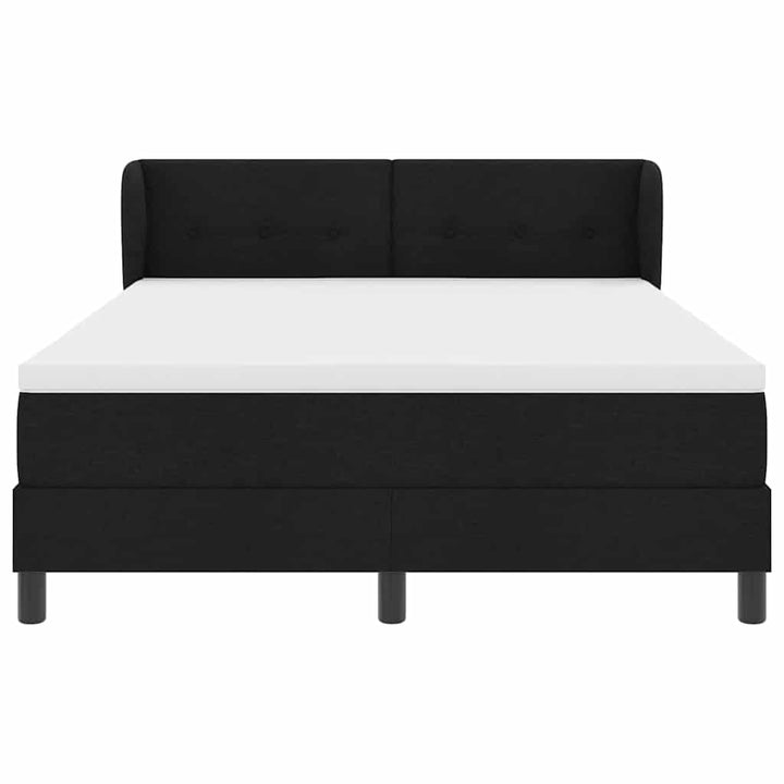 Box spring seng med madras Sort 160 x 200 cm Stof